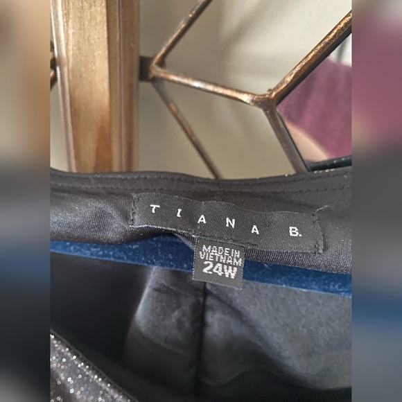 Tiana B Plus Glitter Side Drape Dress SIZE 24 - Picture 4 of 7